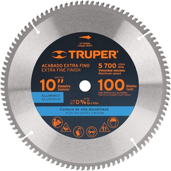 Sierra Circular Tungst P Aluminio 10"" X 100 Dits 5/25